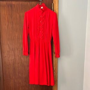 Vintage Elegant Red Dress